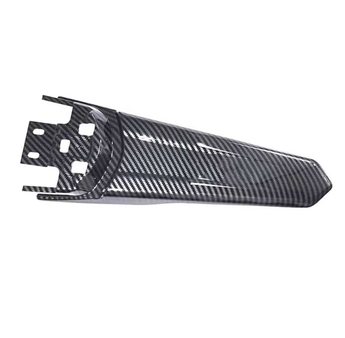 carbon fiber rear fender extension for Sur-Ron Light Bee, premium mudguard for electric dirt bikes.