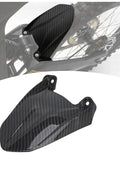 carbon fiber rear fender for Talaria Sting, showcasing a high-gloss carbon weave design for off-road riding.