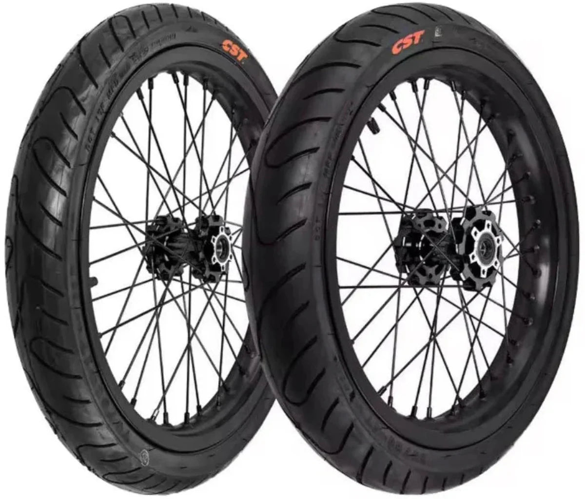 Surron Eride Pro SuperMoto Wheels set of 2 for urban street machines and aggressive cornering.