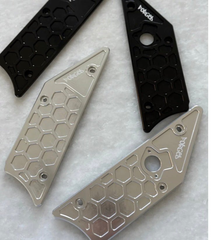 Premium V2 metal side panels for Talaria XXX in black and silver, showcasing sleek design and durability.