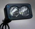 Baja light featuring burnt blue titanium bolts for secure and stylish mounting.