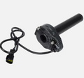 Carbon fiber throttle for Surron high-performance throttle grip with sleek carbon-weave finish.