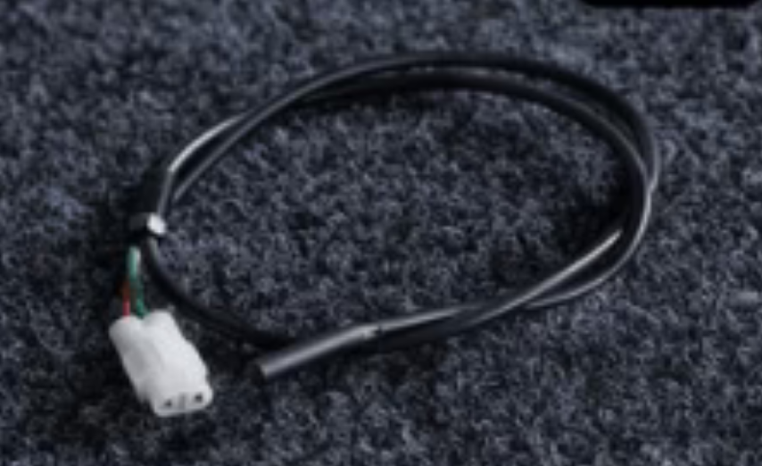 Surron Light Bee brake cutoff switch showing a Plug-and-Play Magnetic Brake Sensor Cable for customization.