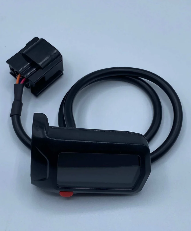 OEM Surron speedometer replacement for Light Bee X with connector cable and display screen.