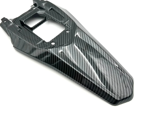 carbon fiber rear fender for Surron Ultra Bee showcasing its sleek design and premium finish.